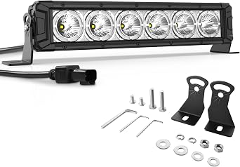 Autofeel 14 inch Led Light Bar, 60W 6300LM, Led Fog Offroad Driving Lights with Daytime Running Light for Trucks Cars Jeep,