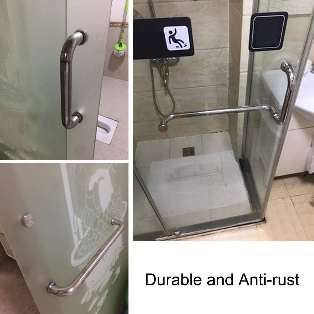 Shower Door Handles Parts Replacement Hardware Sets- 185mm/225mm. Hole to Hole - Doorknobs Push and Pull Handle for Bathroom,Kitchen, Chrome Stainless Steel (Size : 225mm+425mm)