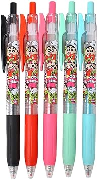 Amazon クレヨンしんちゃん サラサクリップ ボールペン 5本セット 0 5ミリ カラーペン 色ペン キャラクター グッズ 通勤 通学 小学生 おしゃれ 可愛い ジェルインクボールペン 文房具 オフィス用品