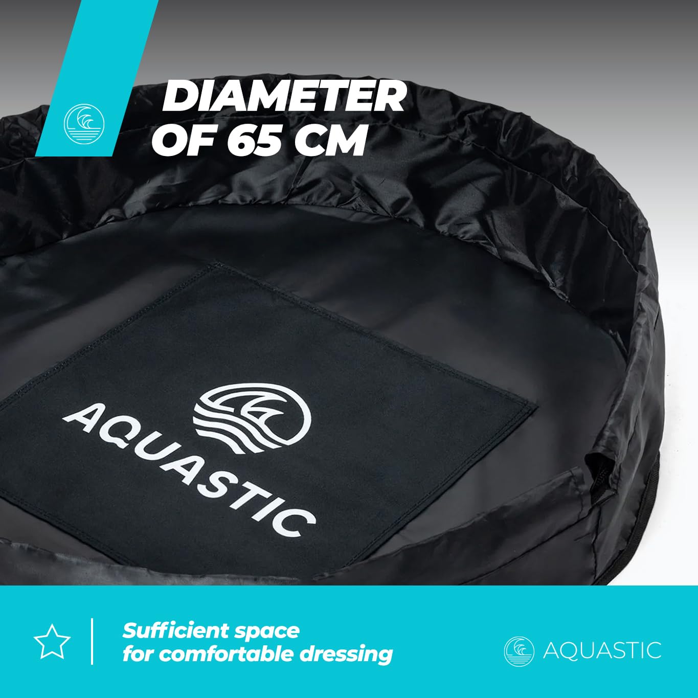 AQUASTIC Wintstick Bag Black 65 cm Polyester Strandtasche