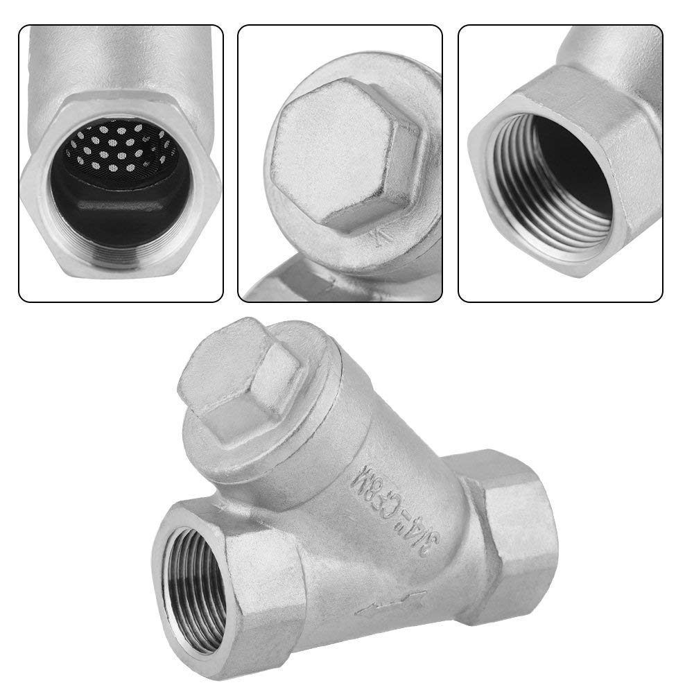 Filtre en Y 3/4 "DN20 PT en acier inoxydable Filtre à tamis en forme de Y Raccords de tuyauterie pour l'eau, le pétrole et le gaz