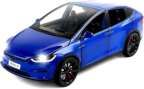 Modelo X a escala 124, modelo de automóvil de aleación fundido a troquel de juguete para niños, modelo de automóvil X con puerta de ala de gaviota,