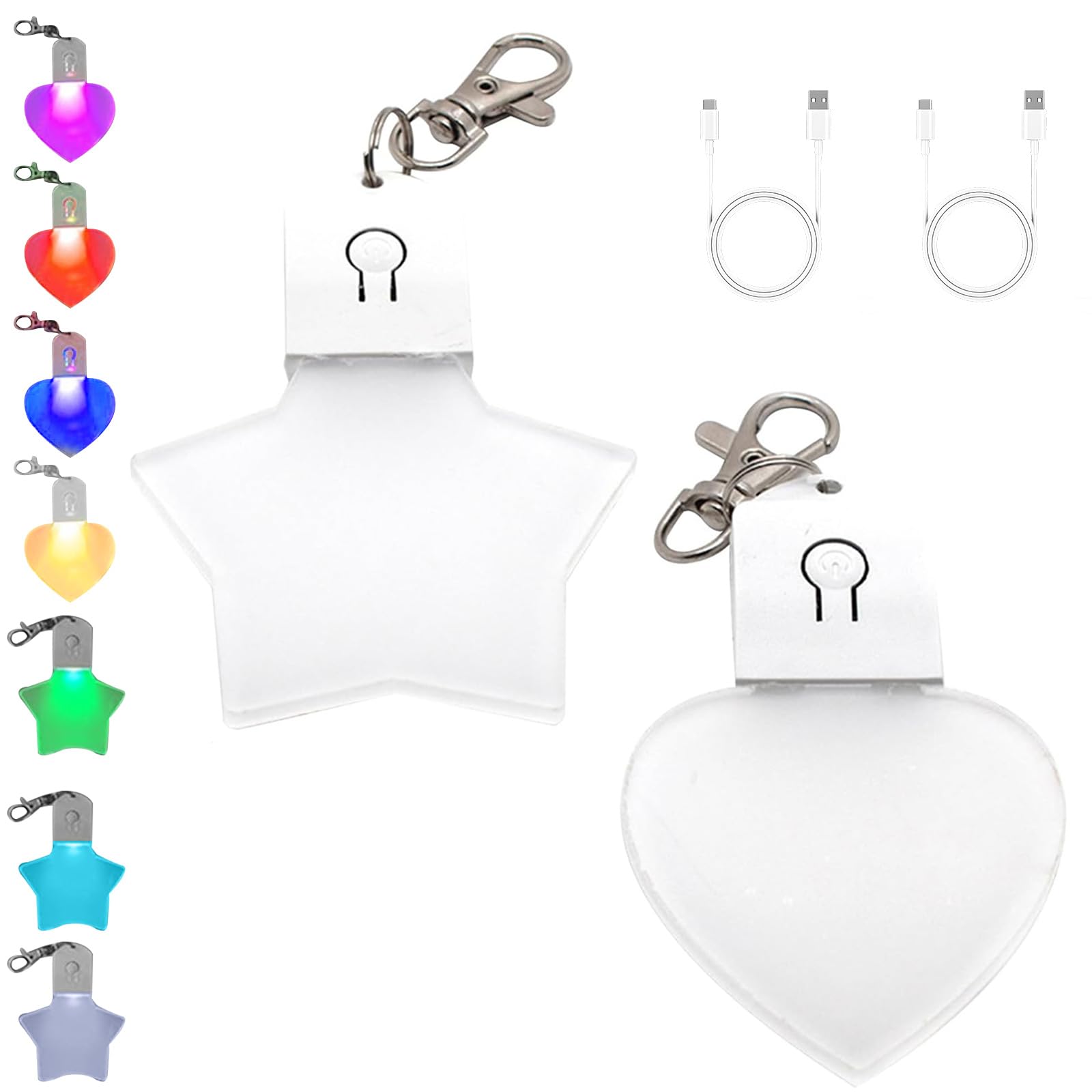 LEEWENYAN Handbag Light, Purse Light Handbag Light, Colorful LED Glow Bag Touch Lights for Handbag, Love Wallet Hanging Night Lights for Women Gift[Energy Class A]