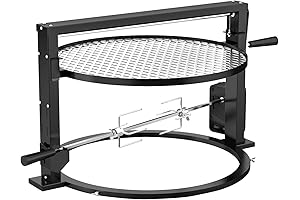 Weber Kettle 22 Inch Grill Rotisserie System, Adjustable Cooking Grate Attachment