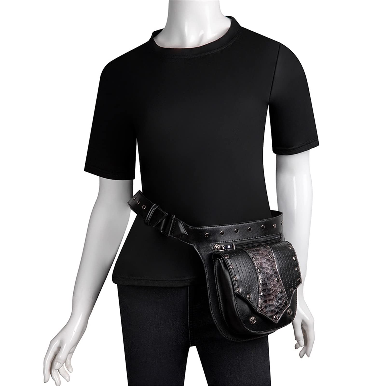 Marsupio Punk Borsa a tracolla da donna Steampunk a tattica Marsupio per Escursioni in Bicicletta