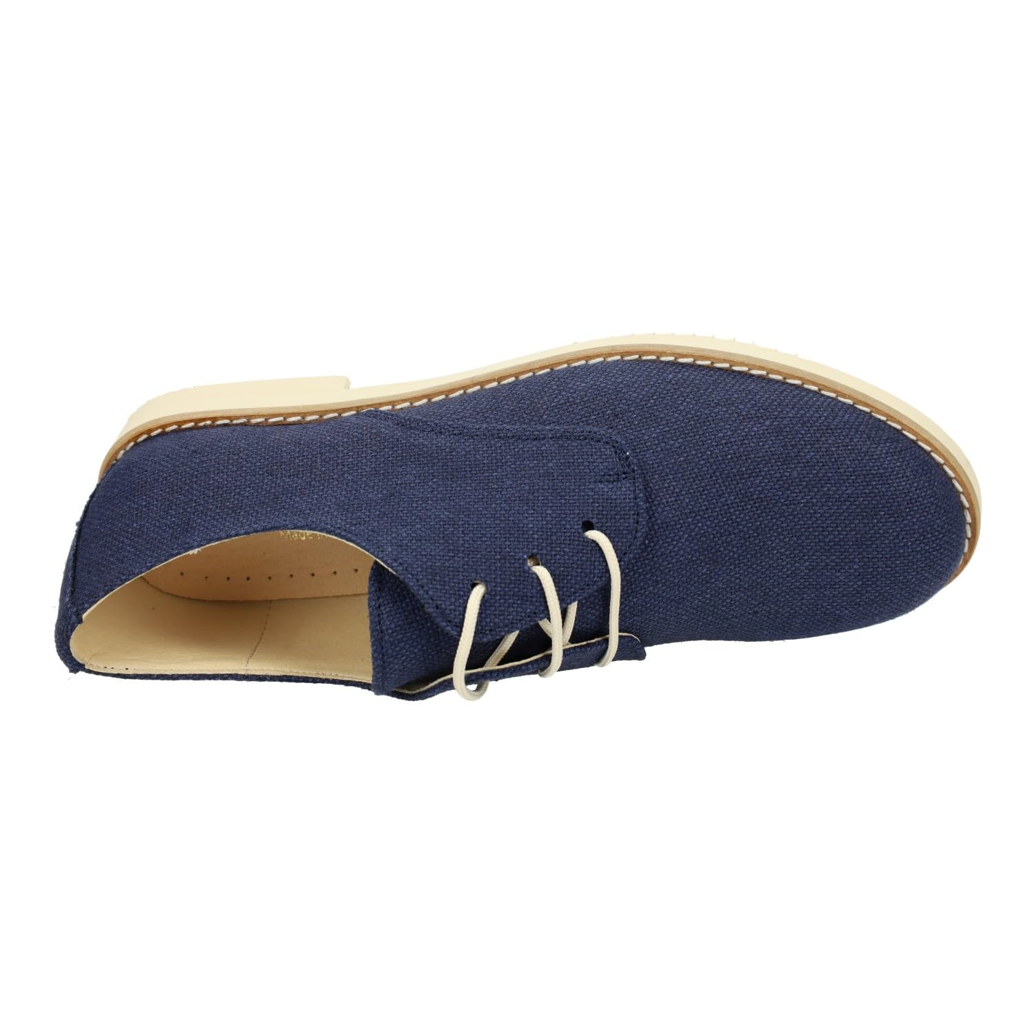 YOWAS 20344 Esparteñas de niño para comunion, en Color Azul Marino, Plantilla de Piel y Cordones para Ajustar, Hechas en España NIÑO Zapato COMUNIÓN