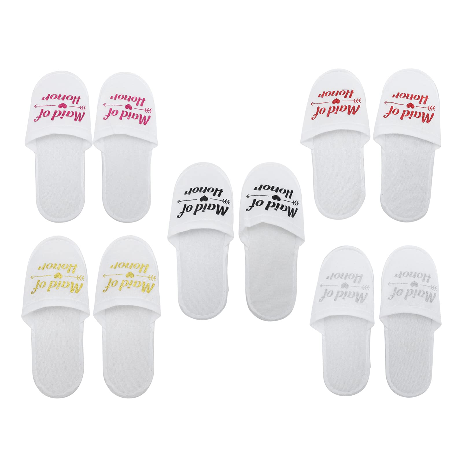 Holibanna Bridesmaid Gifts Bridesmaid Gifts Bride Gifts 10 Pairs Wedding Slippers Maid of Honor Disposable Slippers Bridal Shower Party Favor Slippers Unisex Bride Gifts Bride Gifts