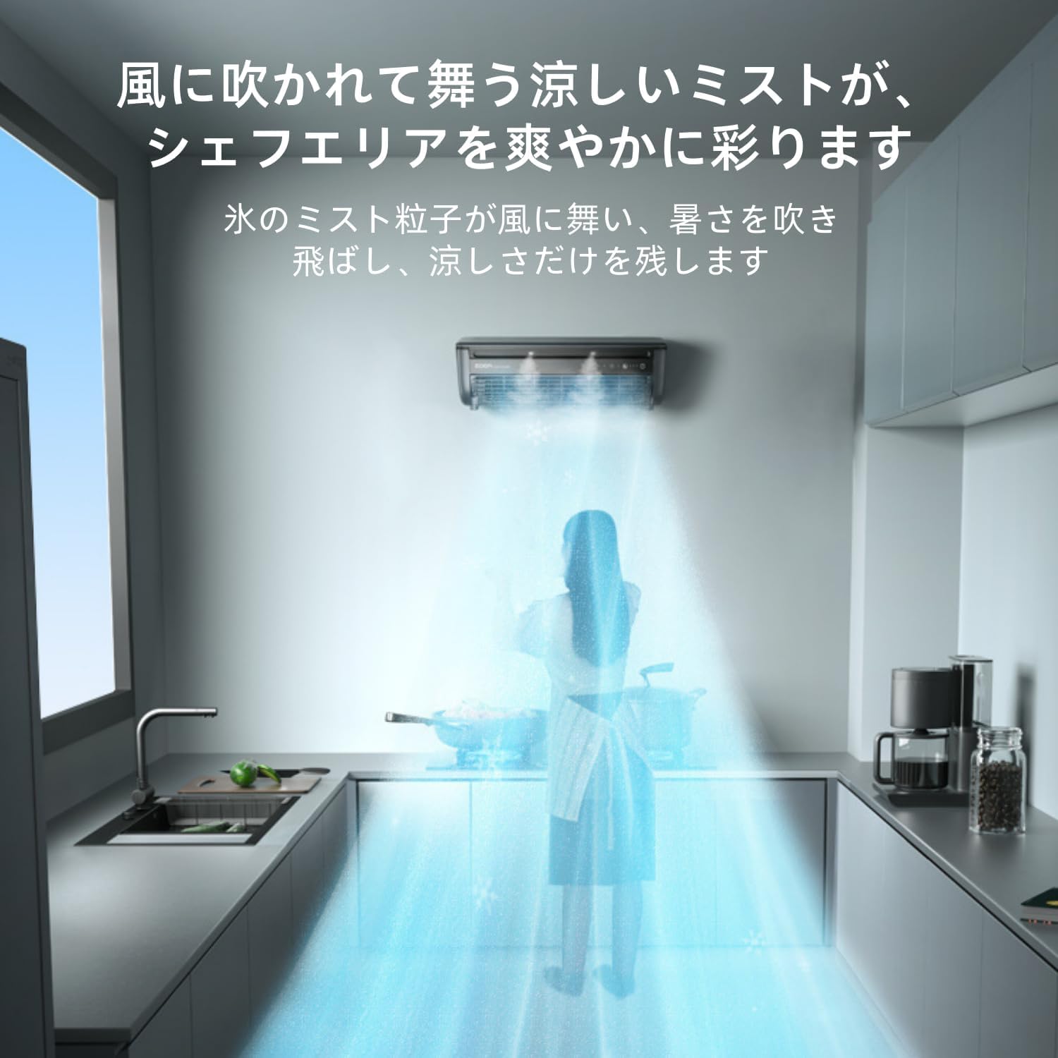 Amazon | Dudass モバイルエアコン 冷風機 冷風扇 工事不要 壁掛け式