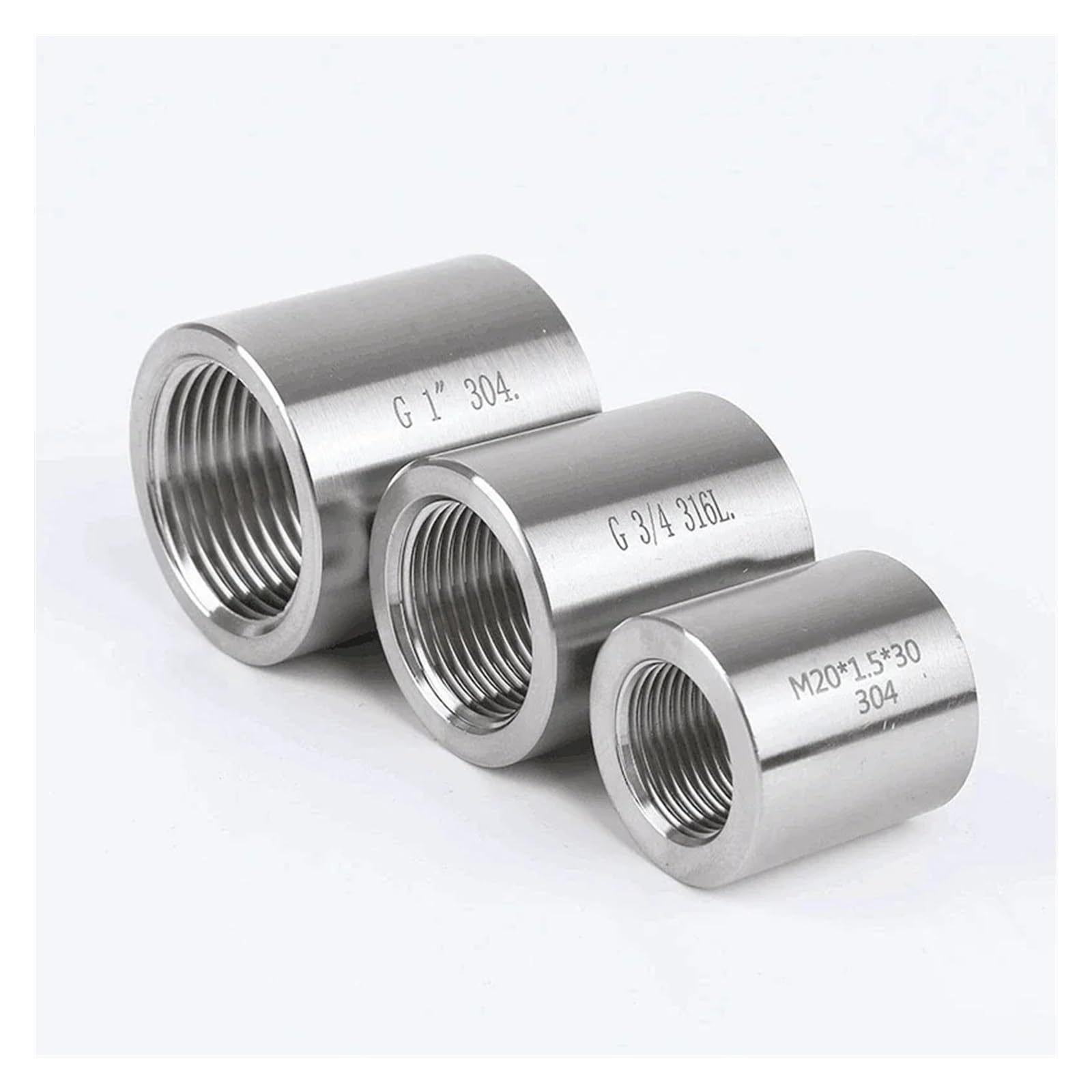 1/4" 3/8" 1/2" 3/4" 1" 1-1/4" NPT Female Thread 304 316 Stainless Steel High Pressure Rounding Socket Pipe Fitting Connector(316SS-BSP1I4)