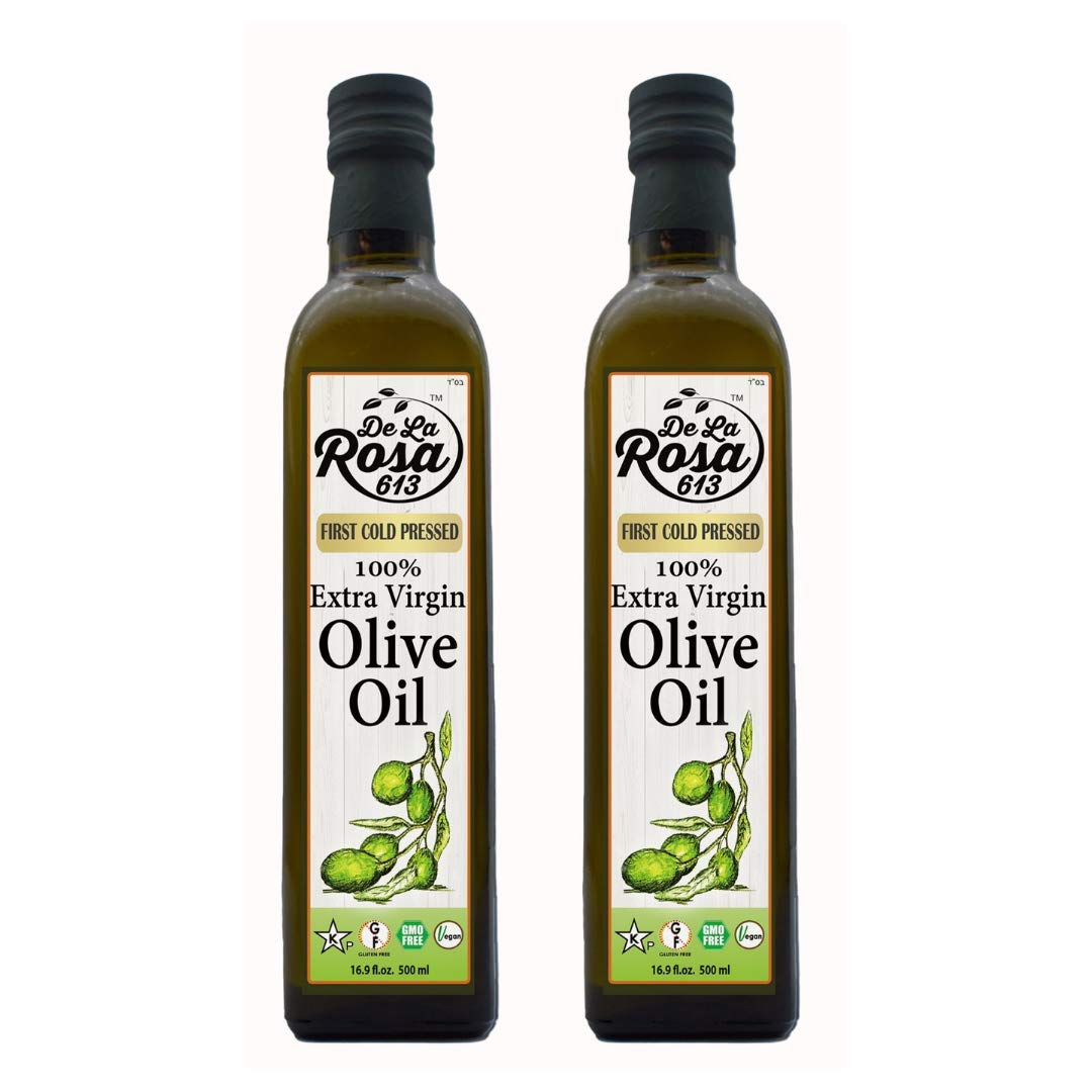 De La Rosa Extra Virgin Olive Oil, First Cold Pressed, Vegan, Kosher, Non-GMO & Gluten-Free, Fruity & Full-Bodied, Great for Salad Dressings & More, Olive Oil Extra Virgin 2 Liter (Pack of 1)