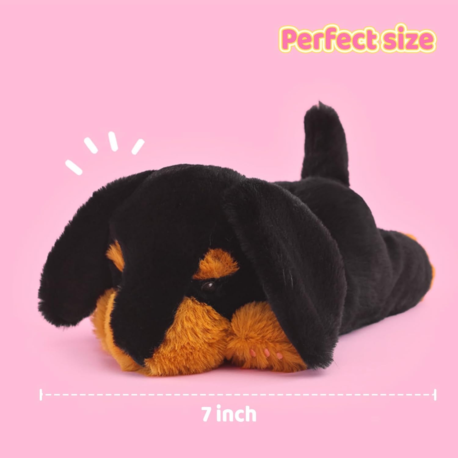 PEACH CAT Dachshund Dog Stuffed Animal Cute Plushies Small Puppy Plush Toys Birthday Gifts for Kids - Image 6