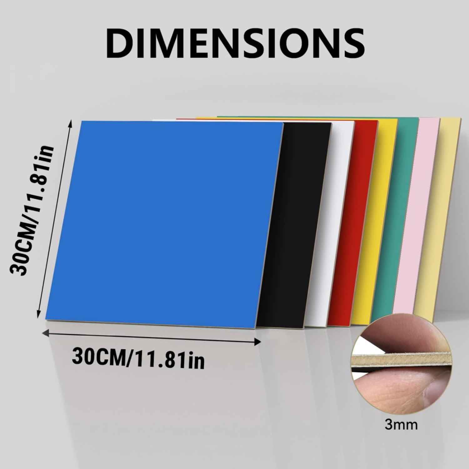 8-Pack Pre-Painted Colored Plywood + Air Assist Pump Kit Bundle, 12x12x1/8 Inch (3mm) Basswood Sheets for Laser Cutting, Engraving, DIY Crafts & Smoke-Free Laser Work【8 Colors + Quiet Adju