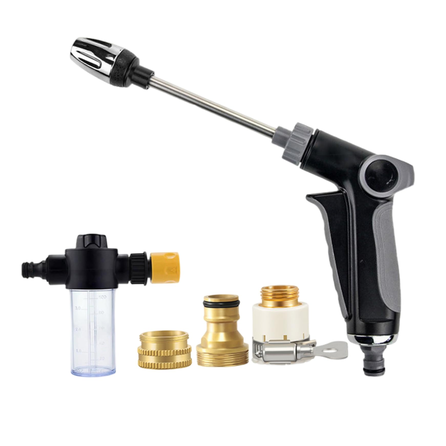 Pistolet de nettoyeur haute pression pour tuyau d'arrosage avec canon à mousse