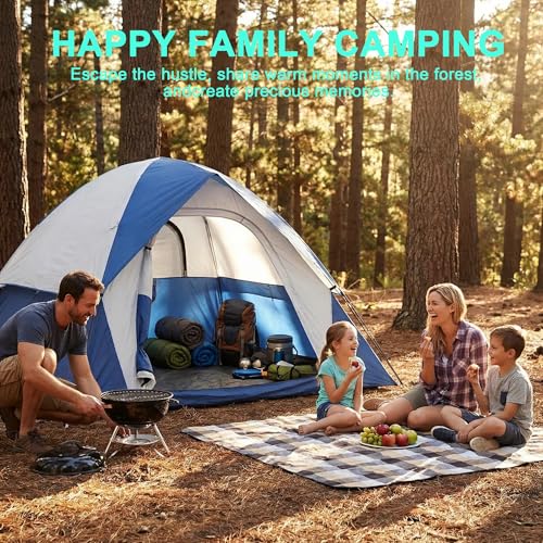 Carpa dome impermeable para camping familiar 4 personas miniatura 6