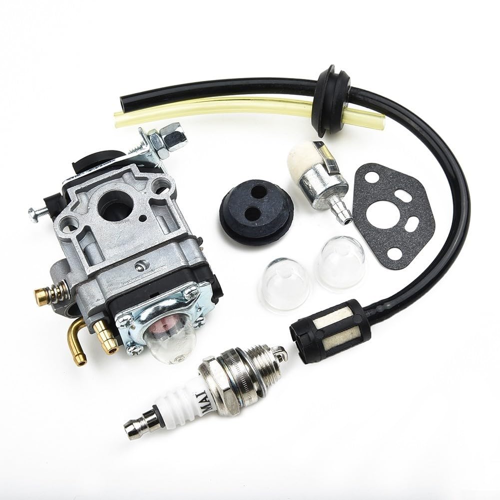 EpheyFIF Carburetor Kit, for Gardenline LT26 23CC 25CC 26CC 33CC 35CC, Engine Grass Trimmer Blower Lawn Mower Carburetor