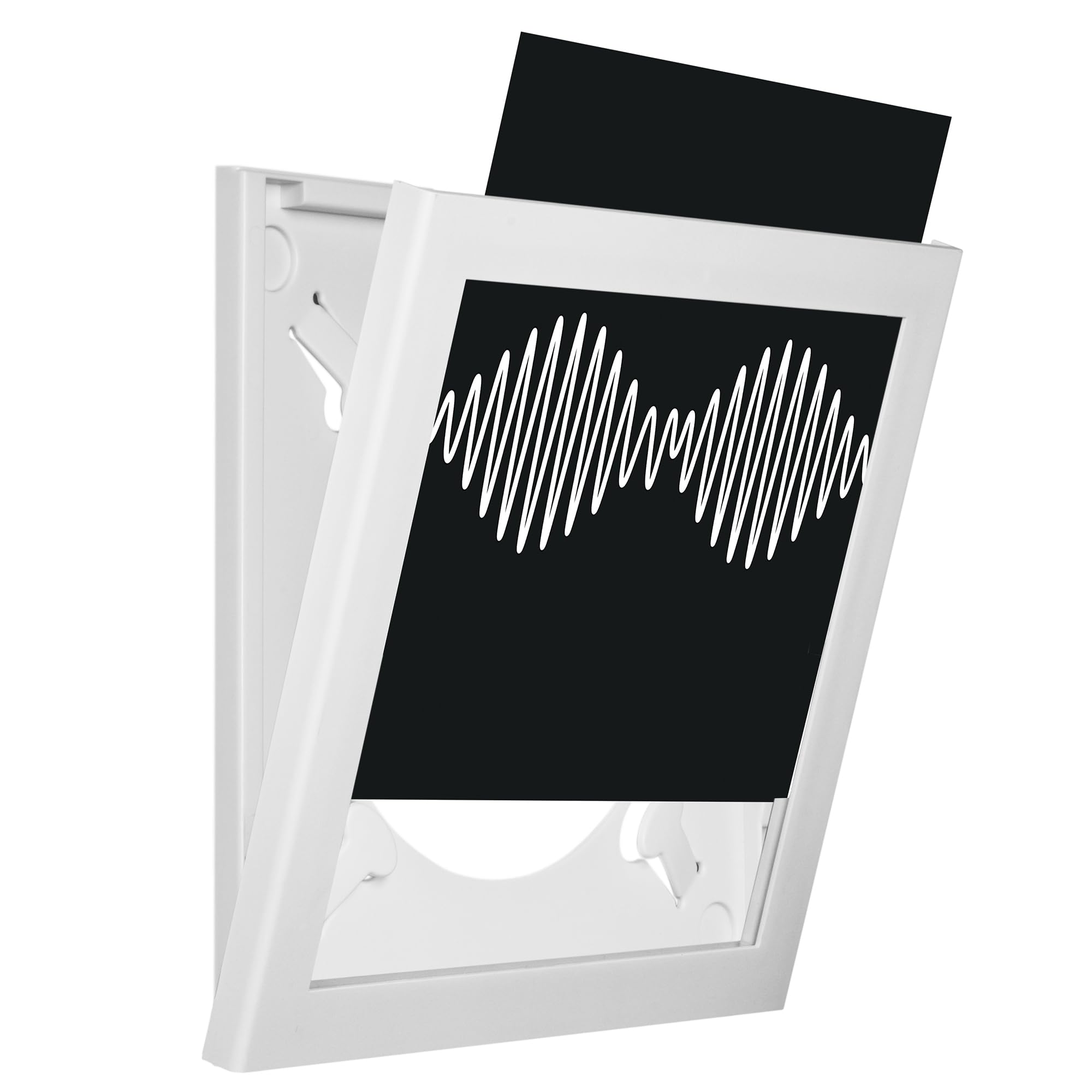 Art Vinyl Play & Display 12″ Vinyl Record Frame – UV-Resistant Wall-Mount LP Frame, Front-Loading Record Holder & Album Cover Display, White