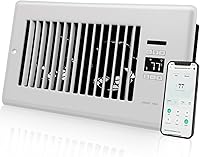 Howeall Super Quiet Smart Register Booster Fan for 6x10 Vents - WiFi App Control, Dual Thermostat, 140 CFM HVAC Vent Booster (White)