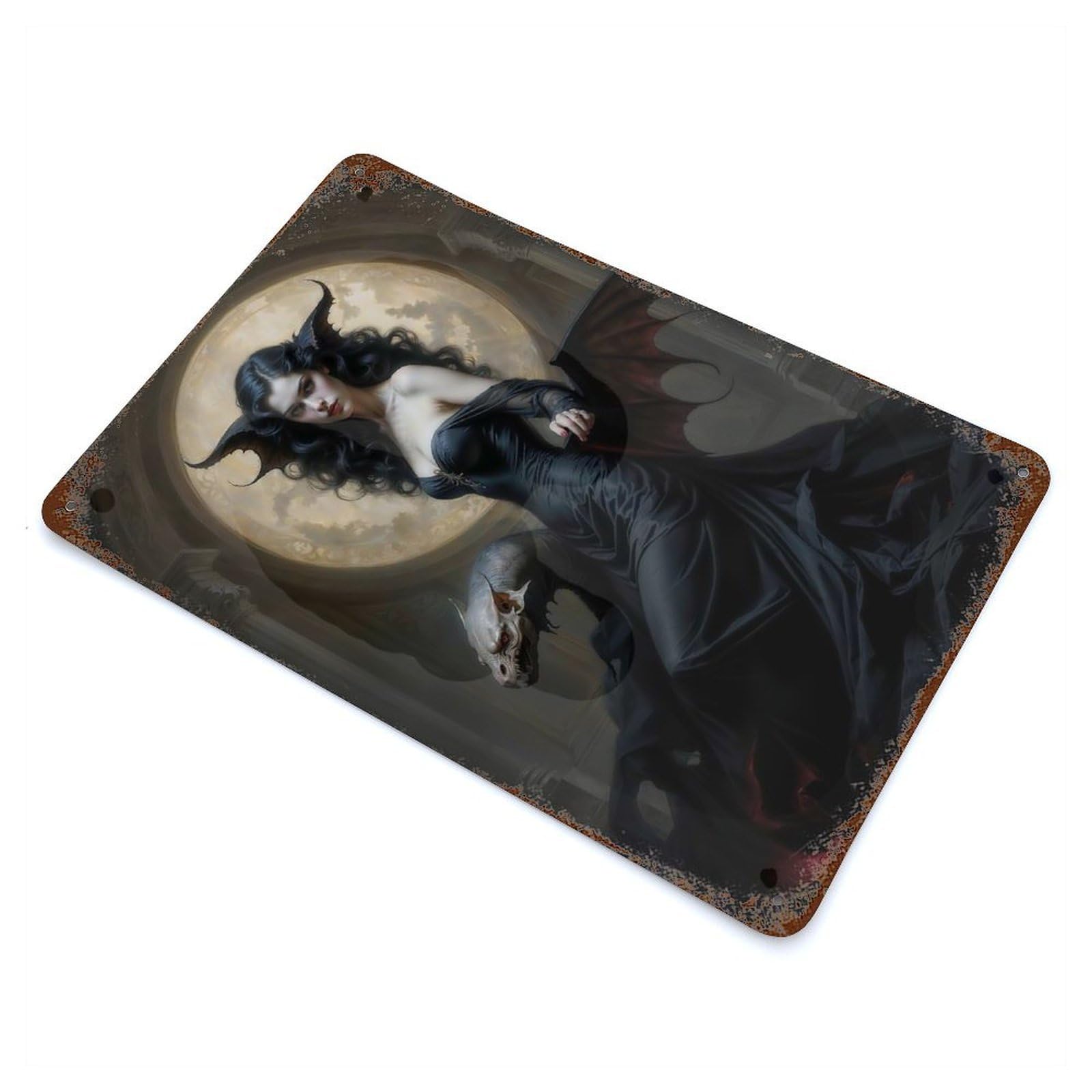 Lilith Kindom 11.8"x7.9" Rusty Metal Tin Sign, Shabby Chic Decor for Bistro, Counter And Cafe Decor