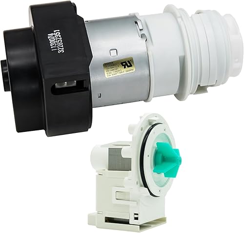 Siwdoy 154844301 - Conjunto de motor de bomba de circulación para lavavajillas y bomba de drenaje para lavavajillas A00126401 compatible con