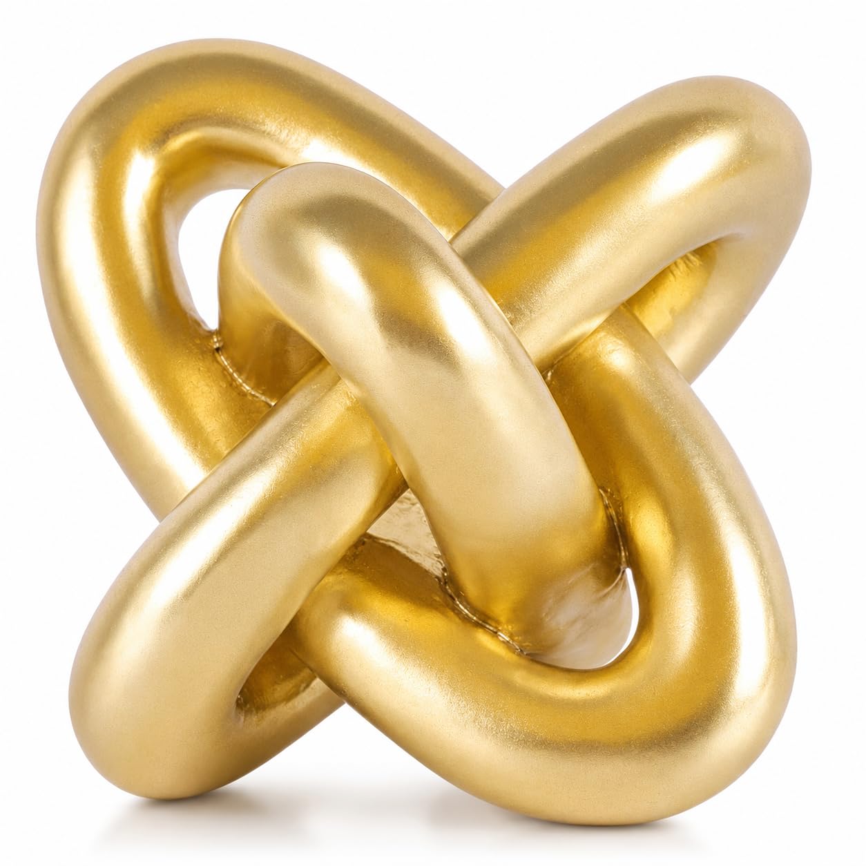 XMGZQ Gold Knoten-Dekor für Couchtisch, Buch, Kettenglieder-Dekoration für Bücherregal, Eingangstisch, TV-Ständer, minimalistische Knotenskulptur für Zuhause, Wohnzimmer, Objektdekorationen para