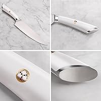 Vista 4 de Cangshan ELBERT Series Juegos de bloques de cuchillos forjados de acero alemán (10 piezas, blanco)