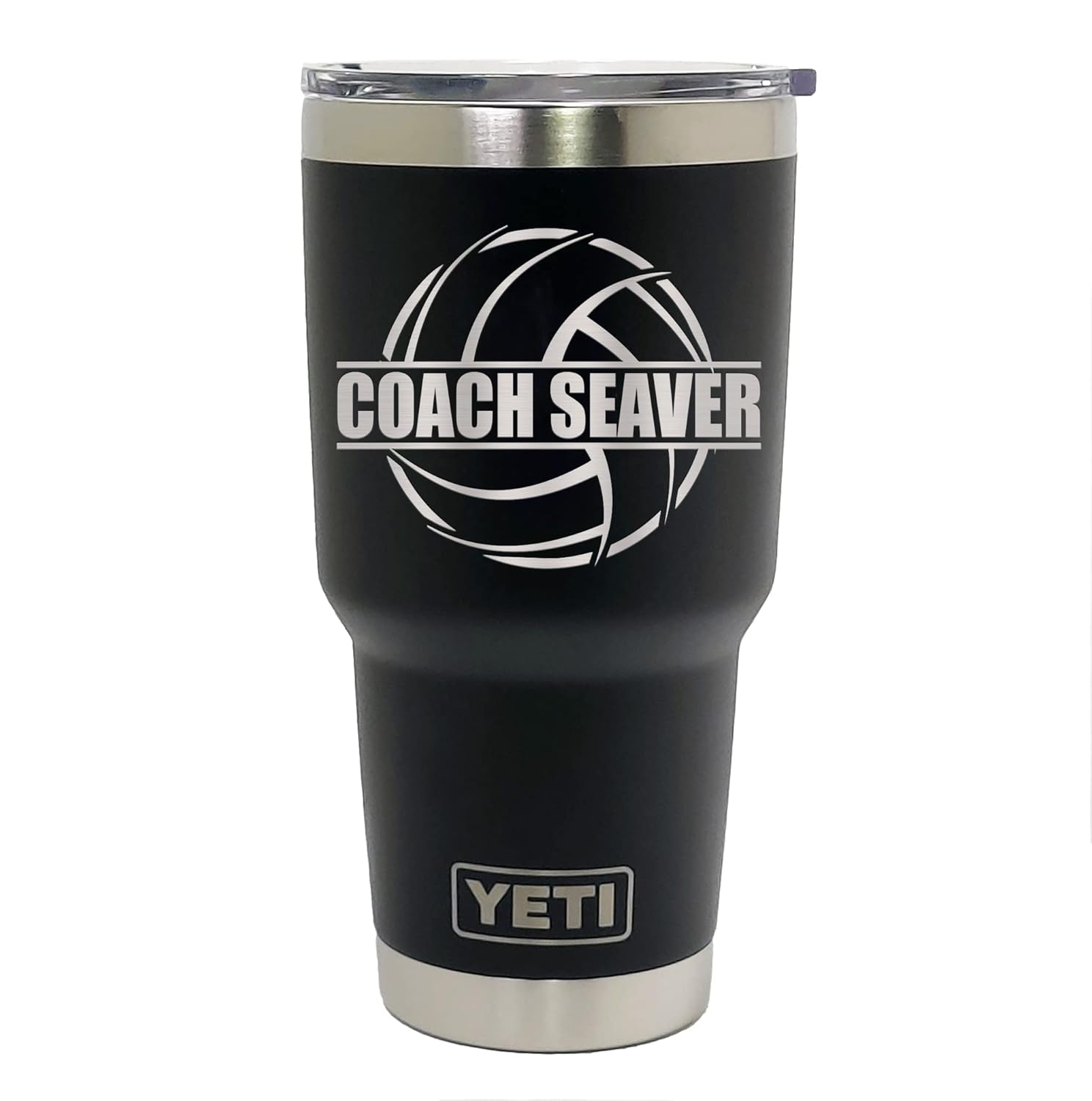 Personalized VOLLEYBALL Coach or Player Gift Laser Engraved YETI Tumblers, Straw