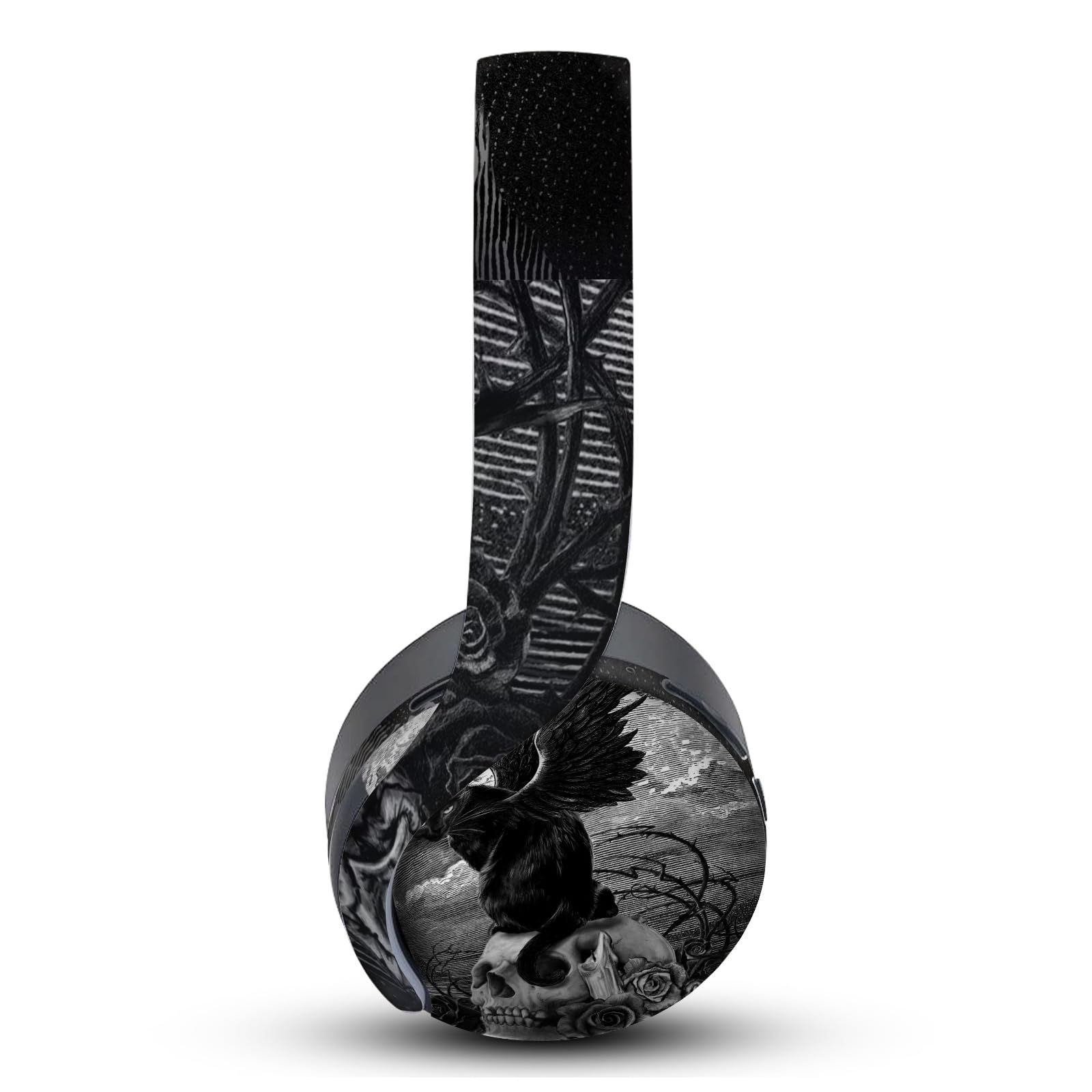 Head Case Designs Officially Licensed Alchemy Gothic Nine Lives of Poe Skull Cat Gothic Vinyl Sticker Skin Decal Cover Compatible with Sony PlayStation PS Pulse 3D Headset