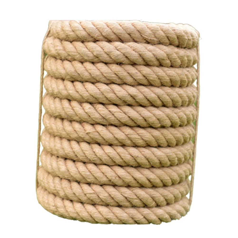Hemp Twine, 12MM Jute Rope, 50M Thick Strong Hemp for DIY Crafts, Cat Scratch Post