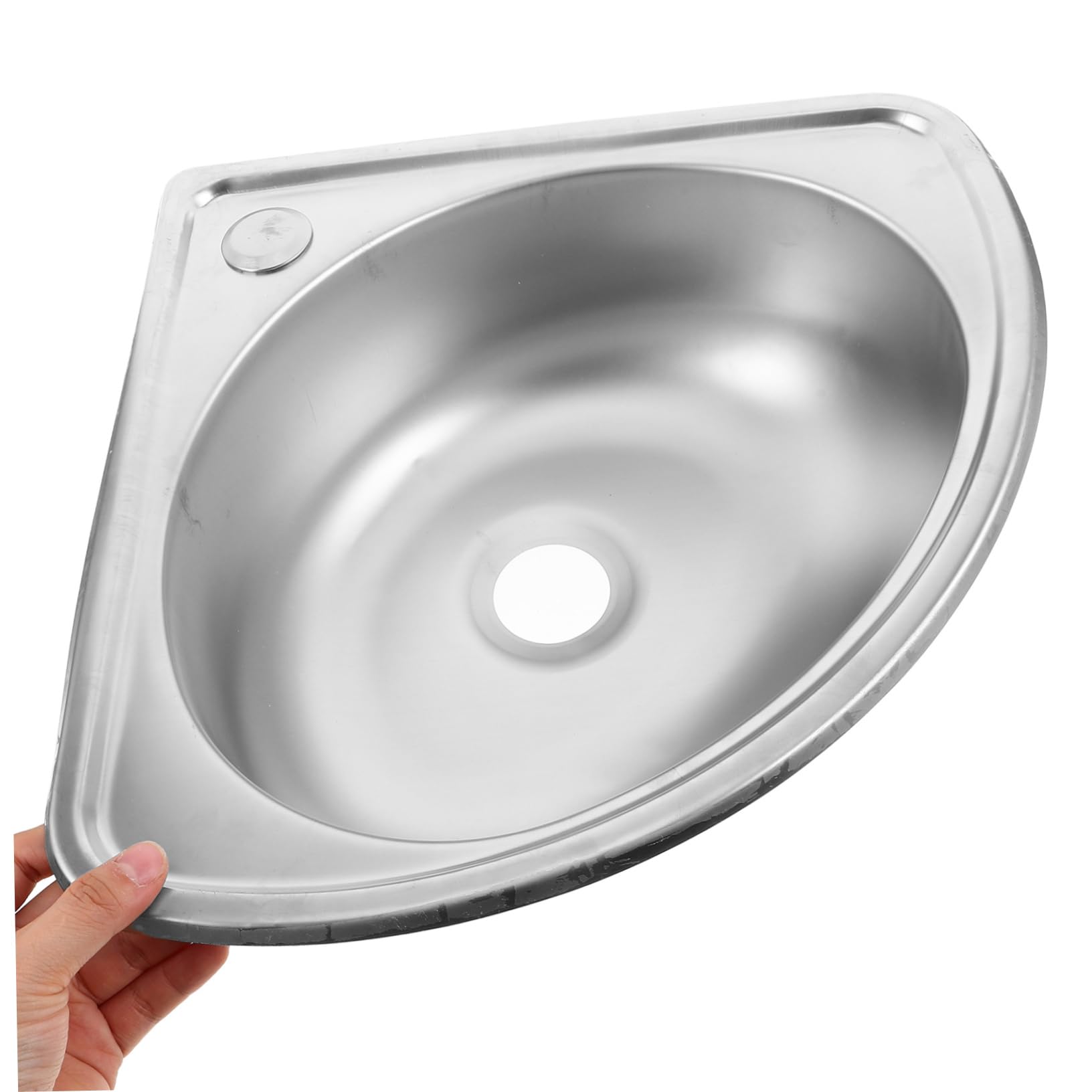 Fregadero de Esquina y Diseño Ahorrador de Espacio de Acero Inoxidable para Autocaravana Material Resistente Lavabo Simple y Pequeño Adecuado para Cocinas Varios estilos