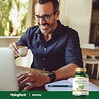 Vista 6 de Piping Rock Suplemento Bacopa Monnieri 180 cápsulas Extracto de hierbas Sin OMG y sin gluten