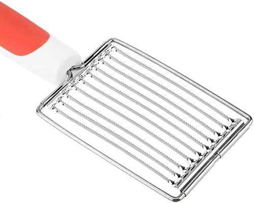 Miniatura 8 de ASHATA Cortador de carne para almuerzo, cortador inoxidable con mango para queso, papa, huevo, jamón, fruta, tomate, acero inoxidable de calidad, 10