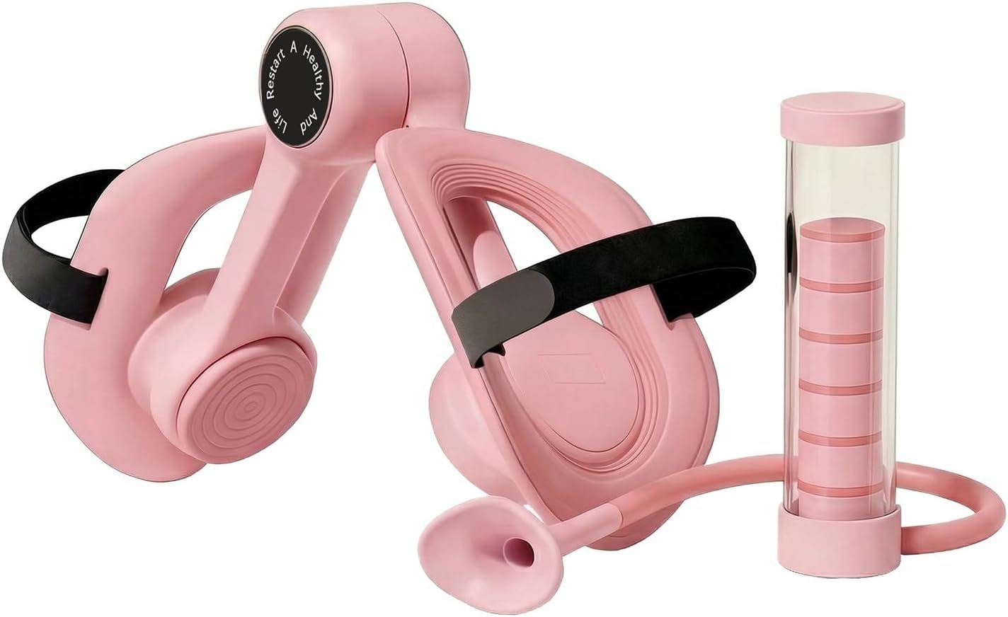 Thigh Trainer, 360°Adjustable Pelvic Floor Exercise Devices with Breathing Dumbbells, Inner Thigh Exerciser for Women, Home Fitness Equipment for Hip/Leg/Butt/Arm