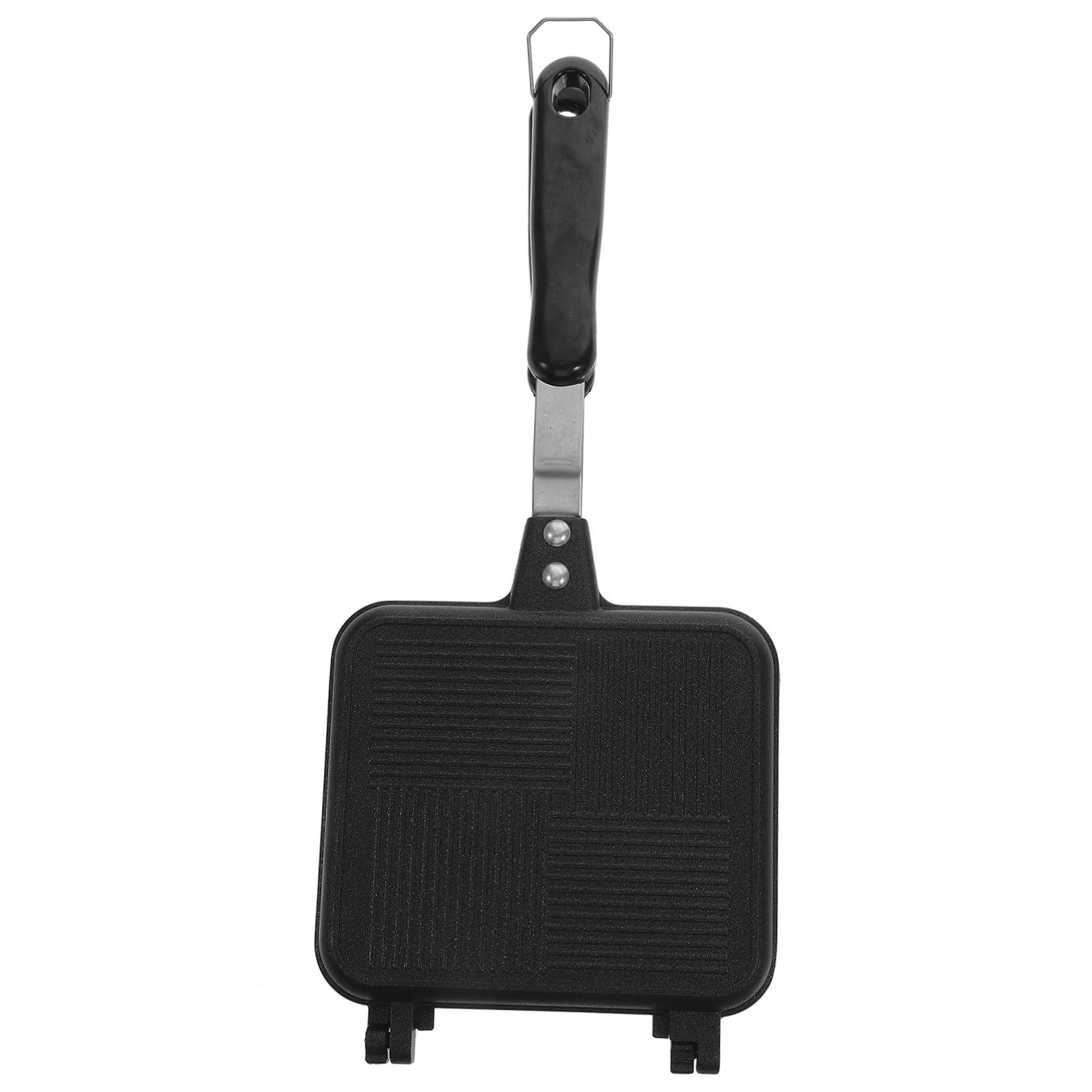 Sartén para Sándwich de Doble Cara Desmontable de Aluminio Negro