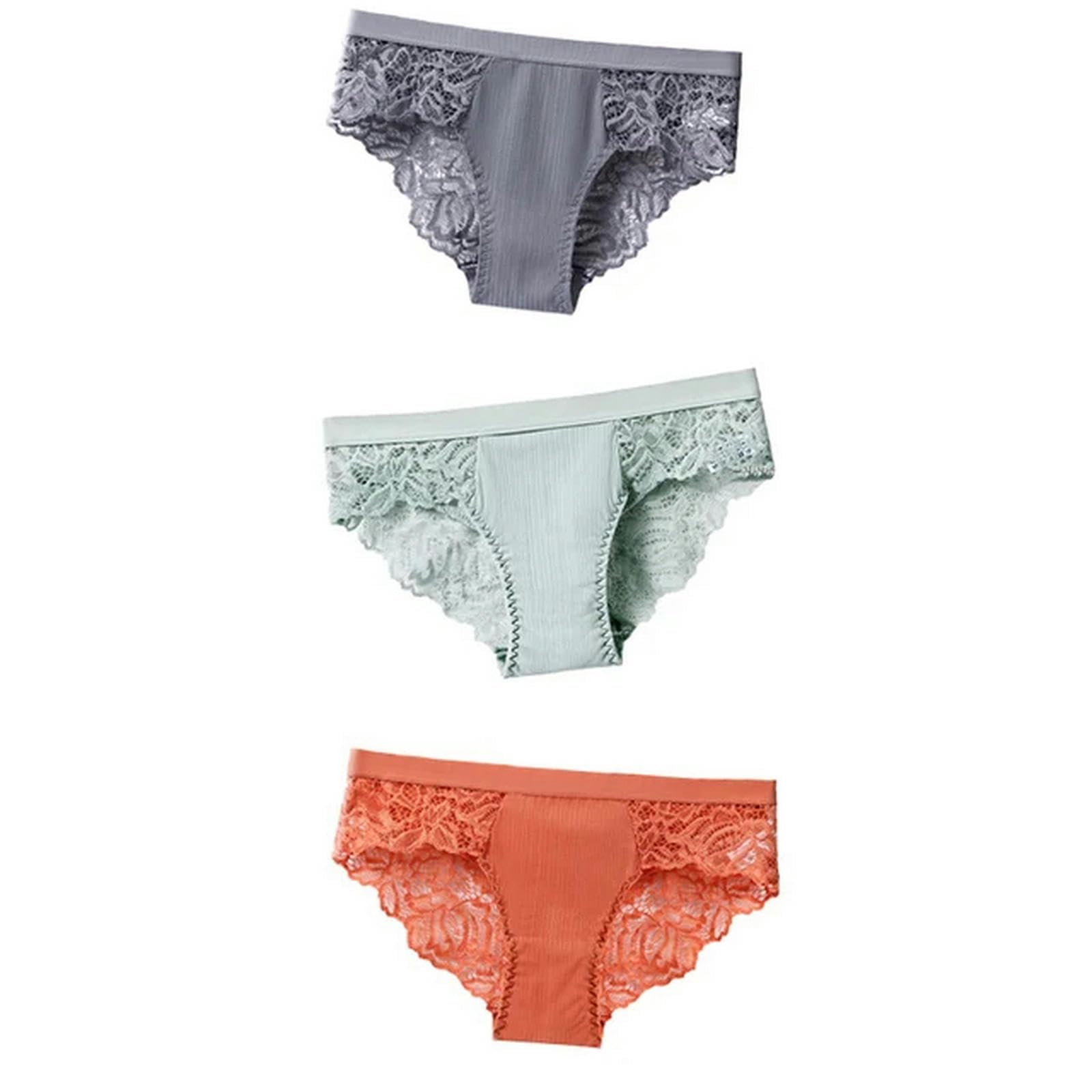 Bielizna damska Confort Majtki Majtki Bezszwowe Figi Koronkowa Bielizna Damska Dla Kobiet Majtki Kwiatowe - k-XL-3 szt, K 3 szt, XL