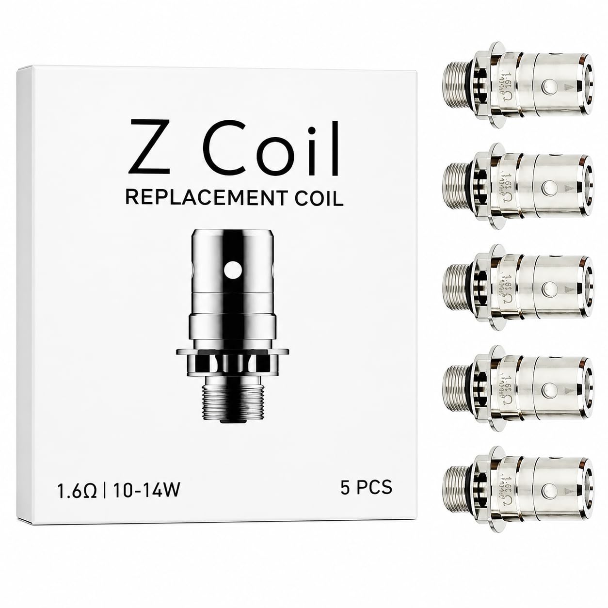 INNOKIN Z Replacement Coils 1.6 ohm (9-12W) Pack of 5 Works with Innokin Zenith Tank, Innokin Zlide Tank, Innokin Adept Zlide Kit No Nicotine