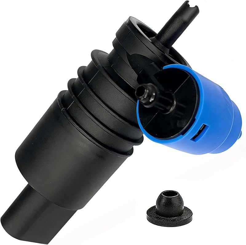 Bomba do lavador do para-brisa KoiLuvGo com anel de vedação – Compatível com Chevrolet, Ford, Jeep, Dodge, Chrysler, Volkswagen e Audi