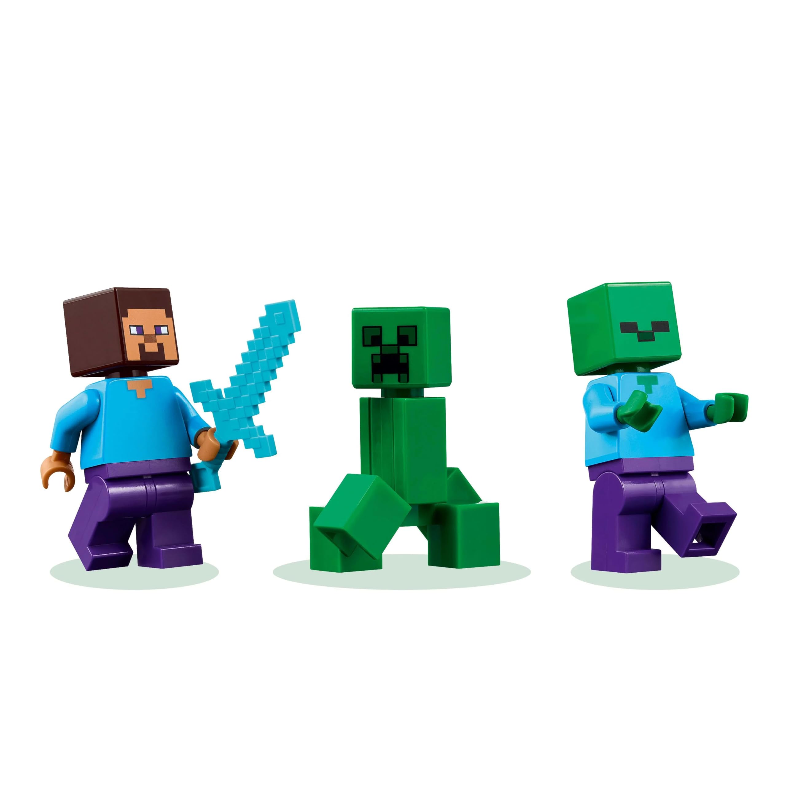 LEGO Minecraft Dom TNT w dżungli, kolekcjonerska zabawka dla dziecka, zestaw konstrukcyjny dla chłopców i dziewczynek, pomysł na prezent dla gamera, dla 8-latków i starszych fanów gry 21275