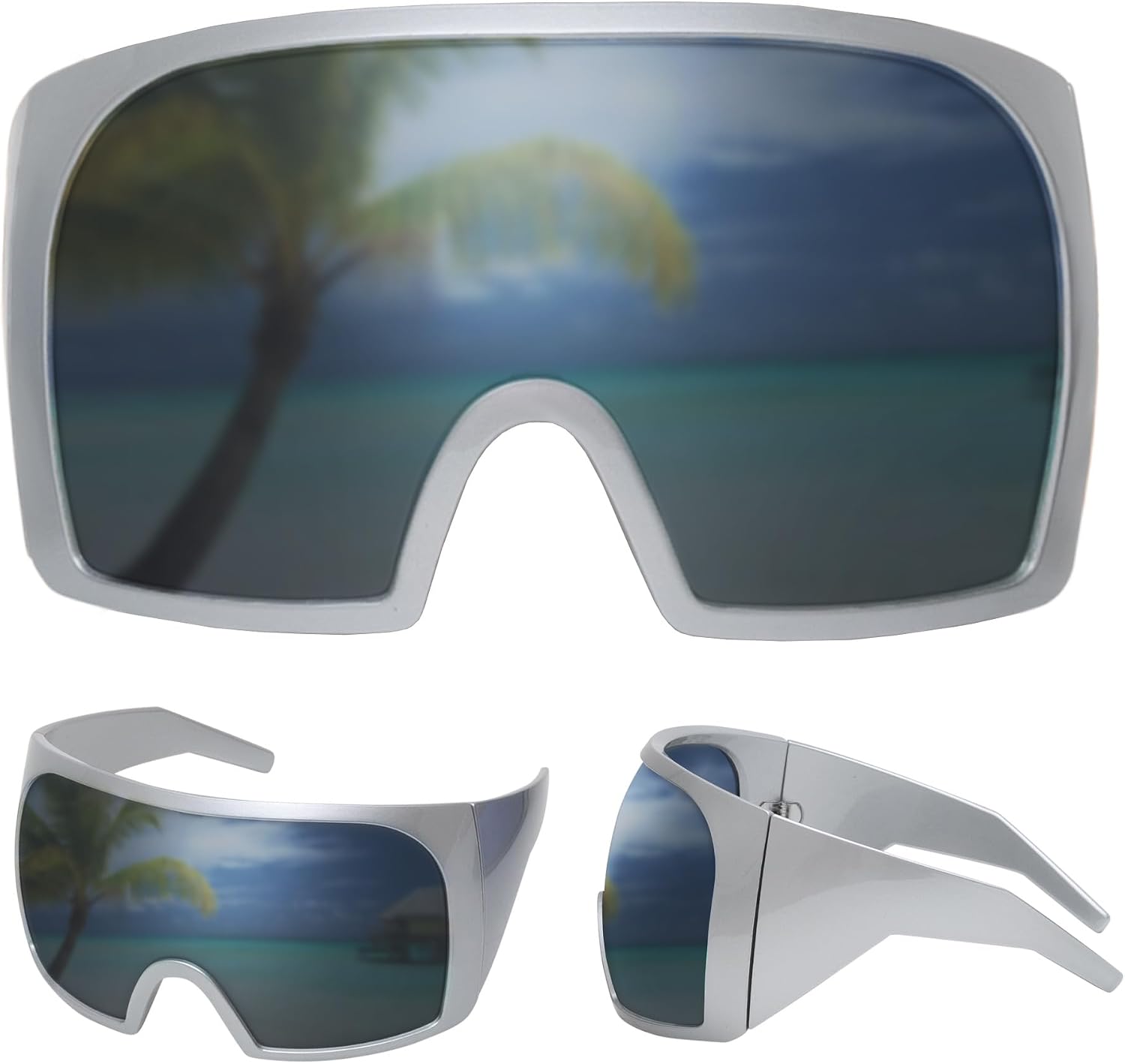 Oversized Anti-Fog Sunglasses with Complete Care Kit - Stylish & Futuristic for Women & Men & Some Youth
