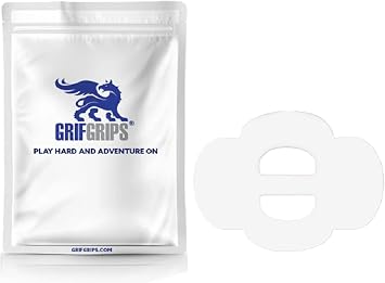 GrifGrips CGM Covers Adhesive Patches - Omnistrap Wrap Sports Grip CGM Overpatch Sensor Cover Waterproof Adhesive Tape CGM Patch for Omipod - Pre-Cut Design Pack of 15 White