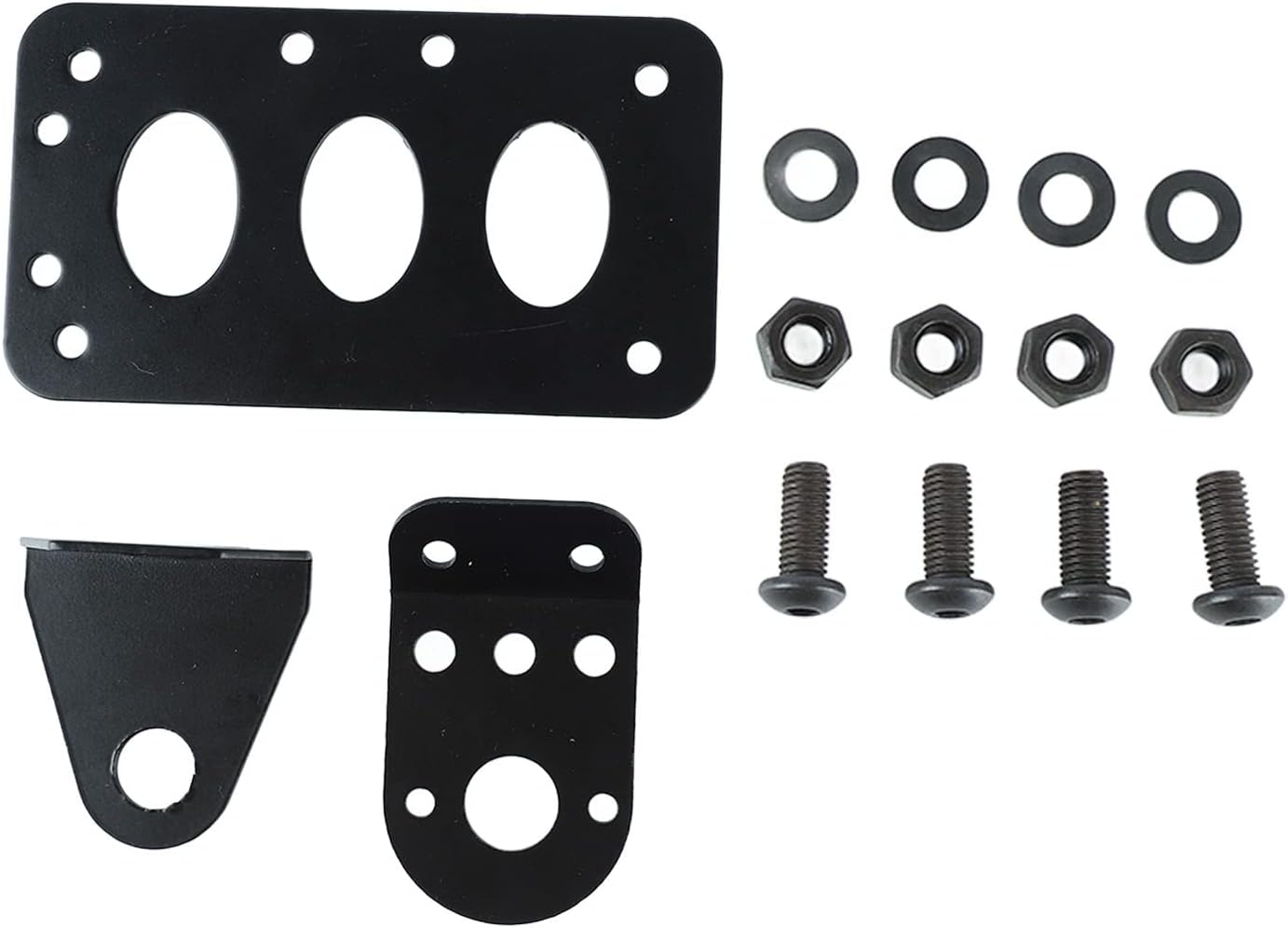 Motor Iron Side Mount License Plate Bracket Adjustable Tail Light Holder Stylish Frame for Universal Motorbikes Scooters