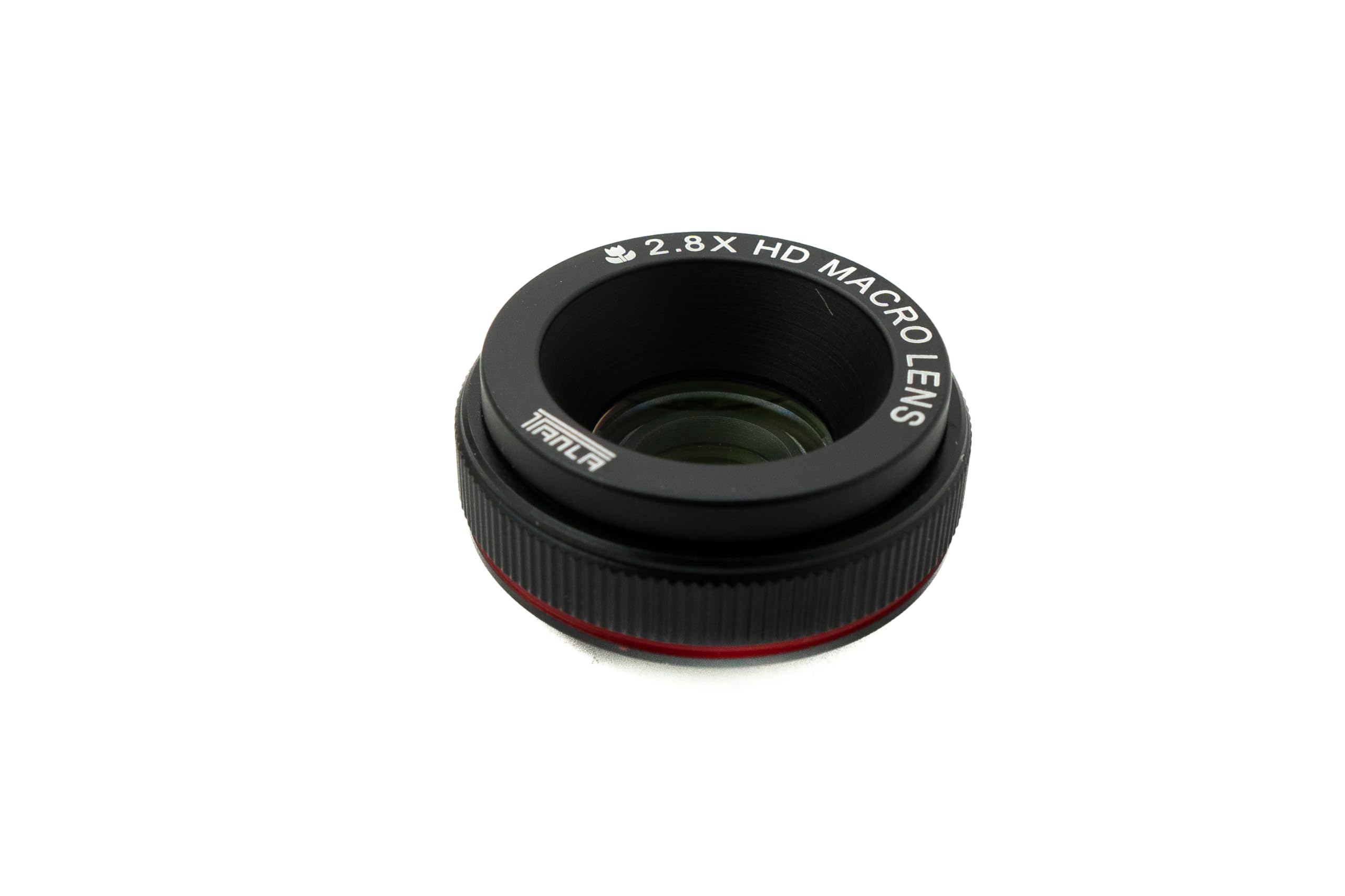 SYSTEM-S Soczewka makro 2,8 x 37 mm filtr HD z etui do iPhone 15 Pro Max w kolorze czarno-szarym