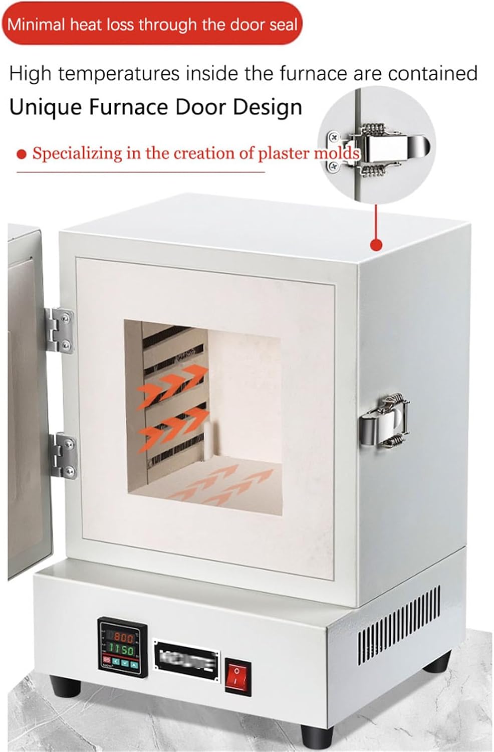 2000W Digital Electric Melting Furnace, 1150°C Temperature Control Muffle-Furnace, Home Melting Kiln, for Metal Melting, Ceramic Sintering, Heat Treatment & Lab Industrial Heating