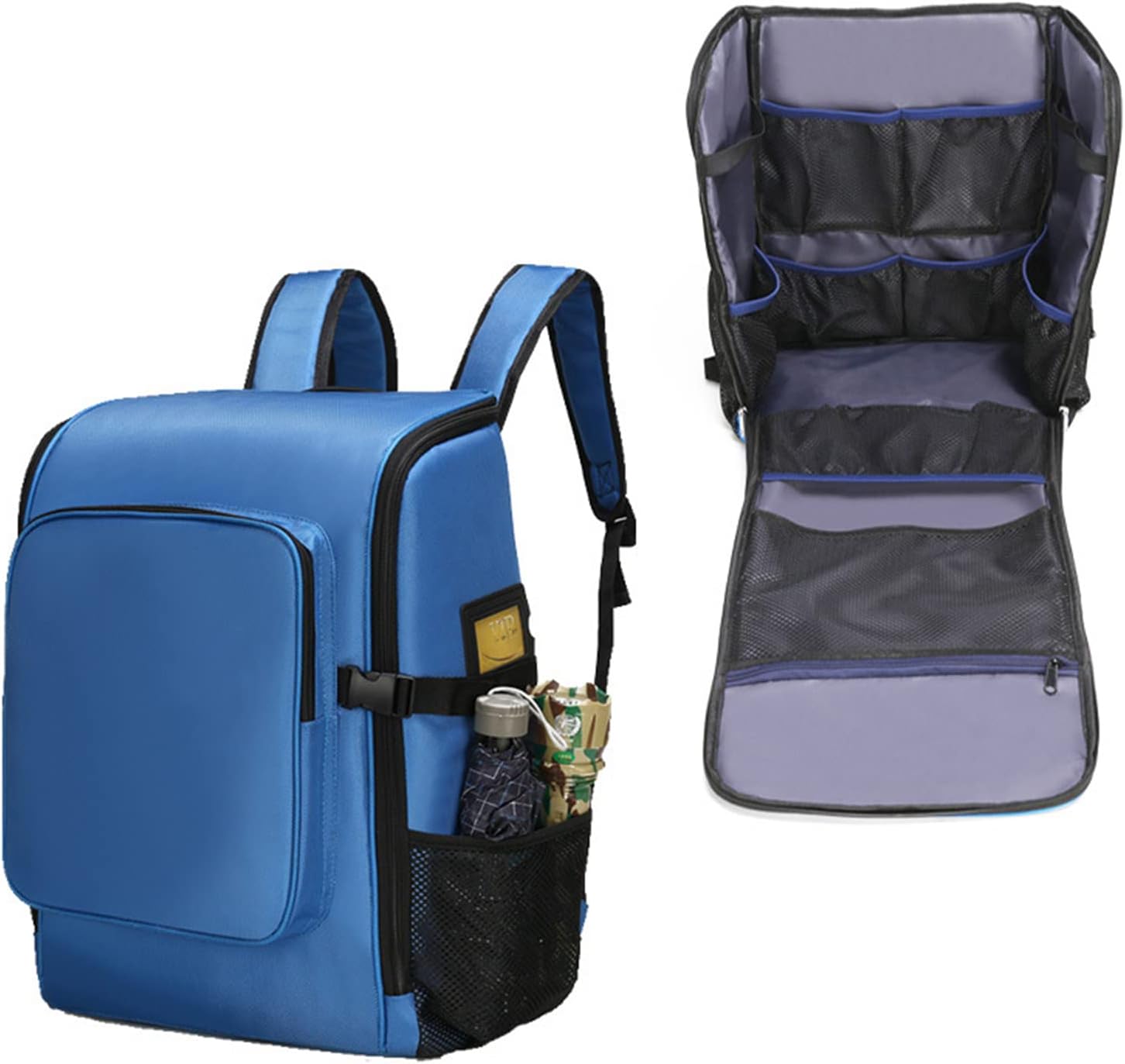 Disaster Relief Backpack, First Aid Kit Bag, Empty Emergency First Aid Medical Backpacks, Large-capacity Outdoor Waterproof Flood Control EquipmentFire Rescue Kits(Blue)