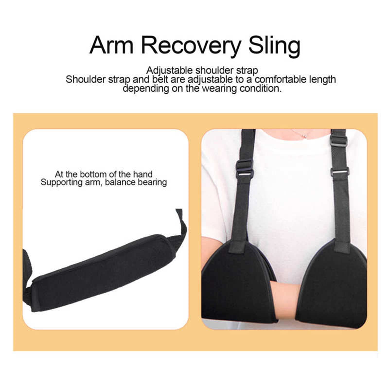 Hombro con Cabestrillo para Brazo, inmovilizador de Hombro médico, triángulo Ajustable dislocado para Soporte de Codo de muñeca Rota Correa Acolchada para Hombres o Mujeres niños