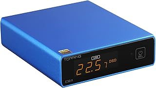 Topping E30II DAC Preamp - 2xAK4493S Hi-Res XMOS XU208 DAC 32Bit/768kHz DSD512 DSD Direct Mode MQA Decode for USB/Coax/Opt Inputs RCA HiFi Stereo Digital Audio Decoder(Blue)