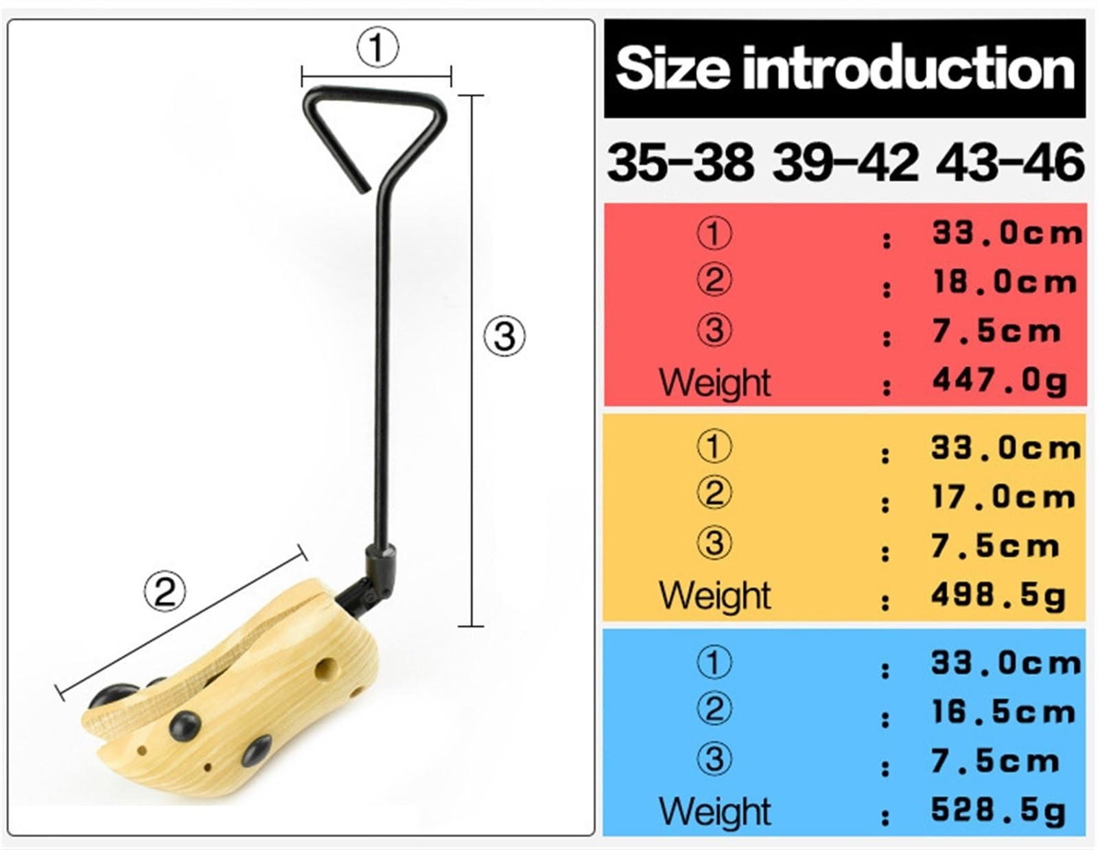 Camilla para Zapatos 1 Pieza de los árboles de Zapatos de Madera expandidos for Tacones Altos Botas Zapatos de Forma de árbol de árbol Ajustable Zapato Profesional Camilla expansión Femenina (Color :