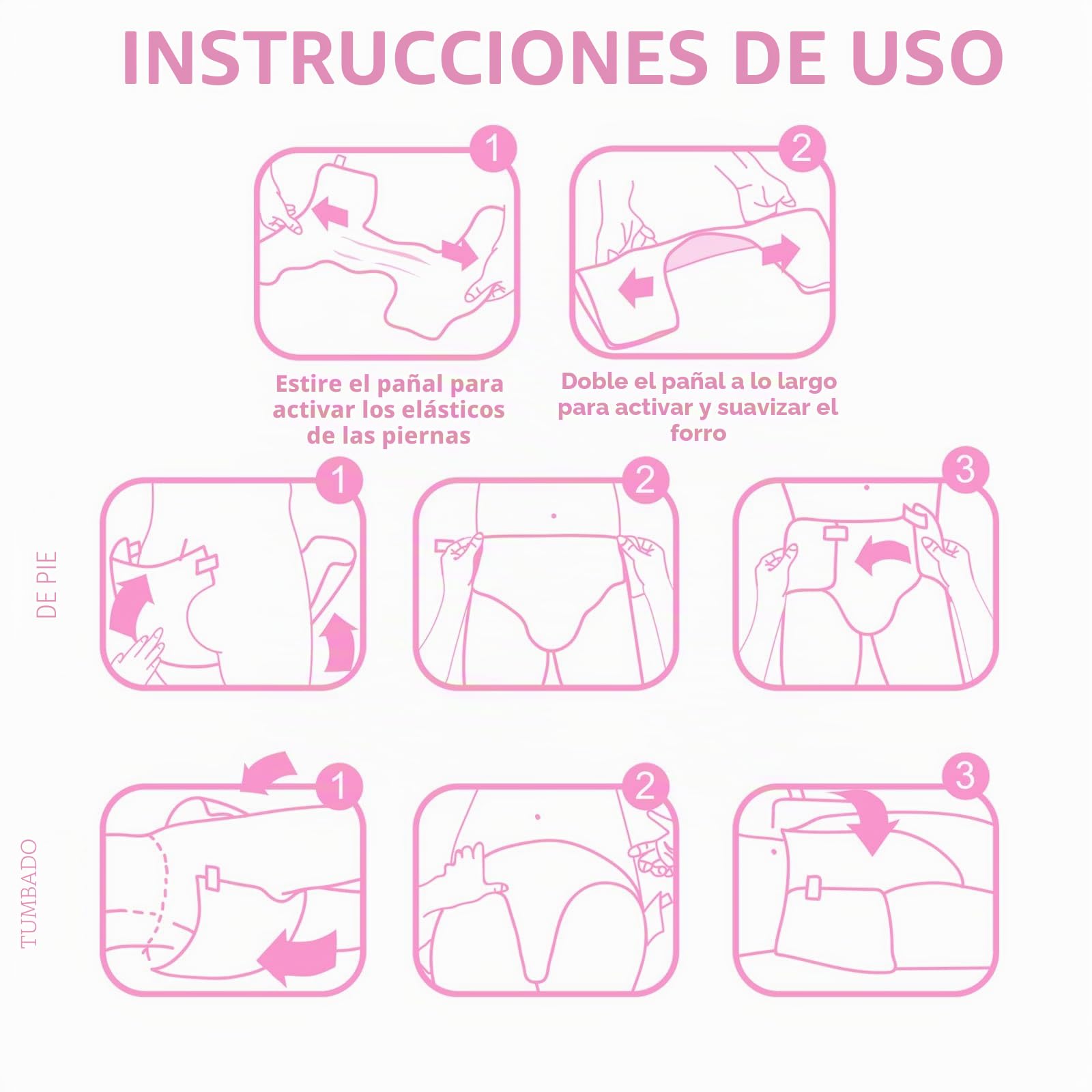 LittleForBig Pañal Impreso Adultos 10 Piezas - Baby Cuties (X-Large 121-142 CM)