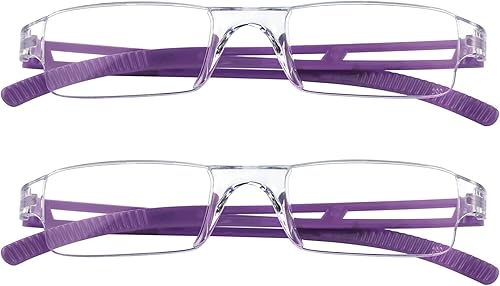 Miniatura 1 de VisionGlobal 2 pares de anteojos de lectura, anteojos con filtro de luz azul, anteojos de lectura para computadora para mujeres y hombres, marco de