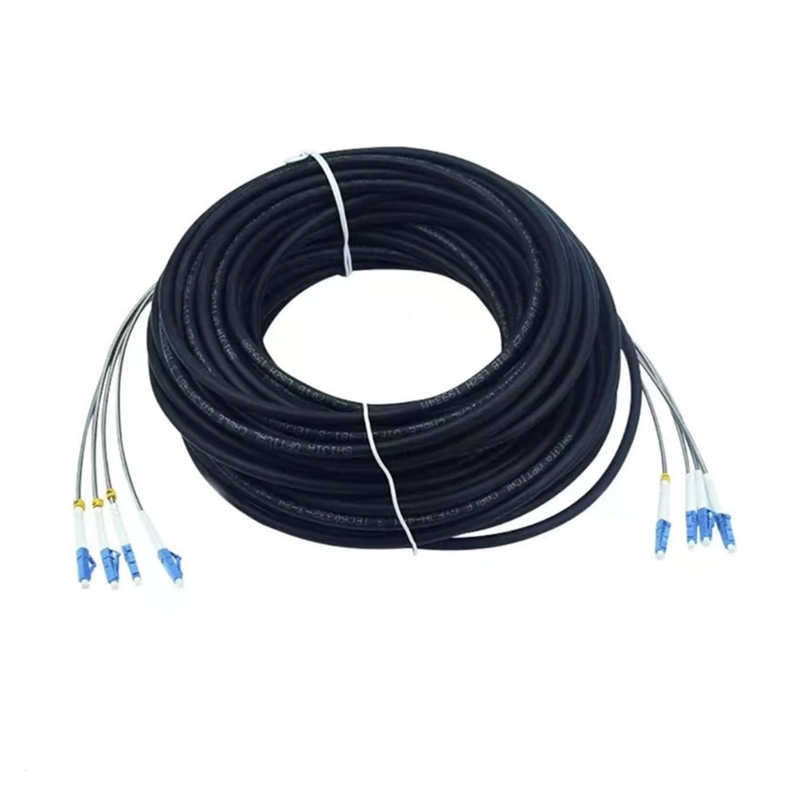 Cordon de raccordement extérieur 200 m 2/4 conducteurs 7,0 mm 2C 4C CPRI LC SC FC SM DVI câble blindé à Fibre Optique FTTH étanche 2 conducteurs(SC/A-SC/A,4C SM Out connecter)