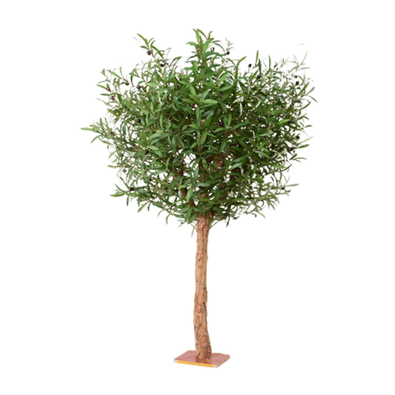 HCZKIUJY Large Artificial Tree 150cm/4.9 Ft Artificial Plants Lush Fake Tree Olive Tree Faux Plant with Olive Fruit Artificial Leaves